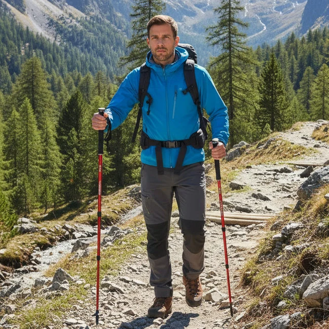Wandelstokken – Verstelbare lichtgewicht trekkingstokken met stevige grip