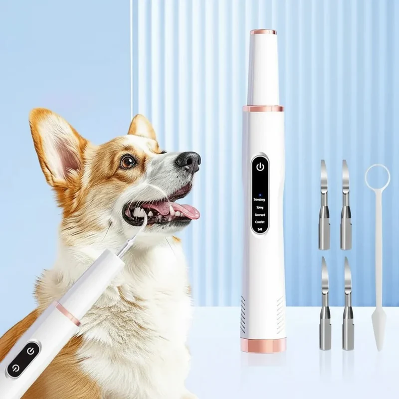 Ultrasone Tandenreiniger – Compacte Gebitsreiniger voor Huisdieren met Precisie Opzetstukken