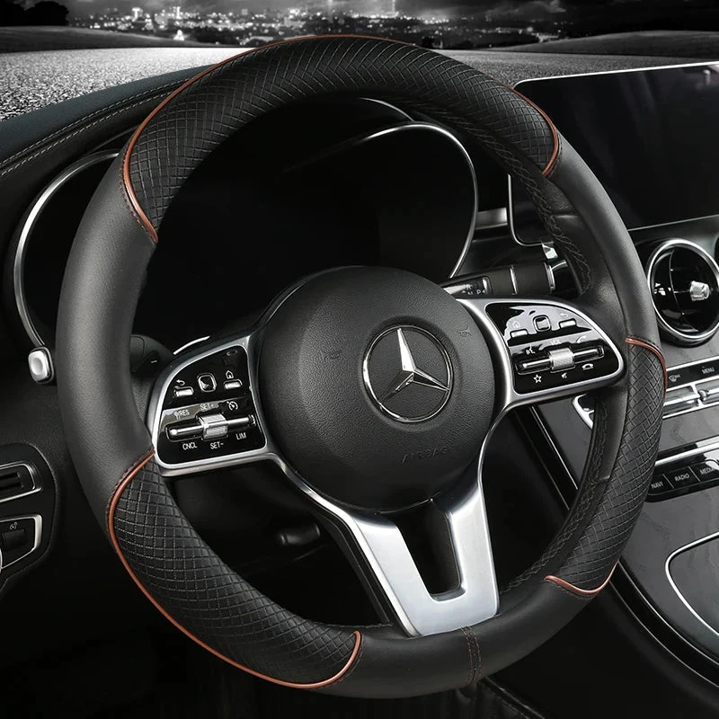 Autostuurhoes van Kunstleer – Antislip Grip met Comfortabel Diamantpatroon