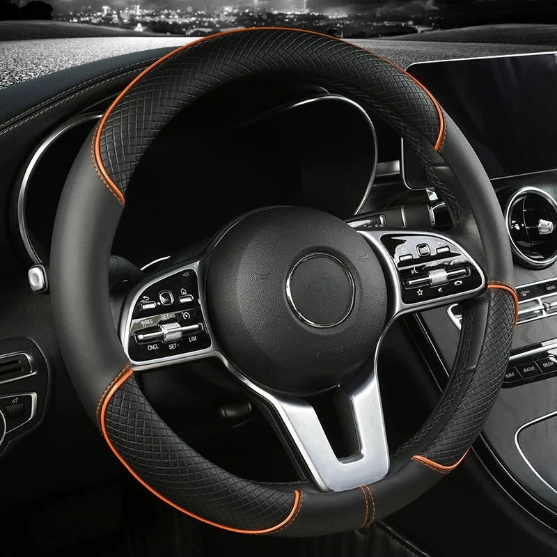 Autostuurhoes van Kunstleer – Antislip Grip met Comfortabel Diamantpatroon