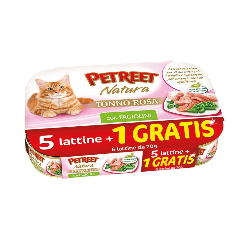 Petreet Tonno Rosa e fagiolini 5+1 Multipack