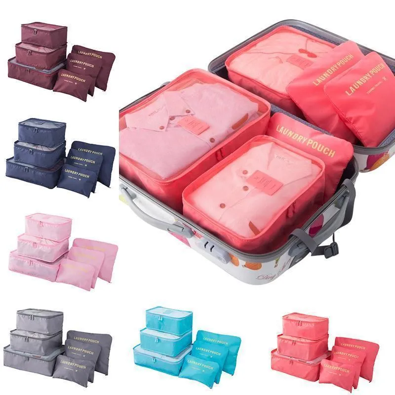 Reis Organizer Set – 6-Delige Opbergkubussen met Ademend Mesh & Ruimtebesparend Ontwerp