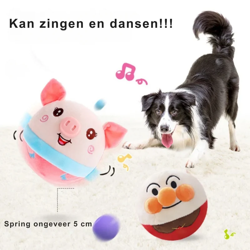 Interactief Hondenspeelgoed – Bewegende Speelbal met Geluid & Automatische Beweging