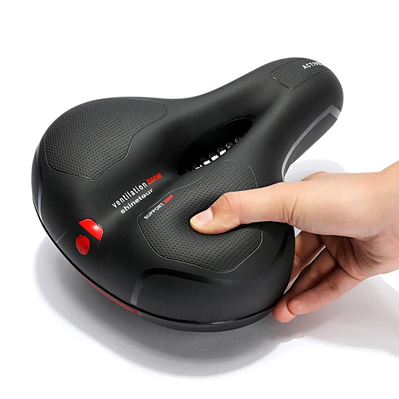 Ergonomisch Fietszadel – Comfortabel Zadel met Schokabsorptie en LED Achterlicht