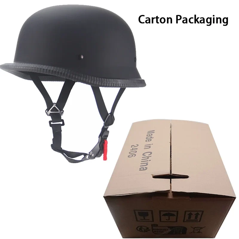 Retro Motorhelm – Lichtgewicht Halfhelm voor Cruiser, Scooter en Motor