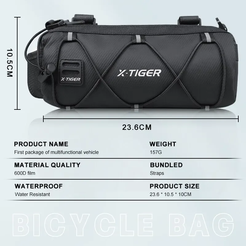 Multifunctionele Fietstas – Waterdicht 600D Nylon & Ruime Opbergruimte