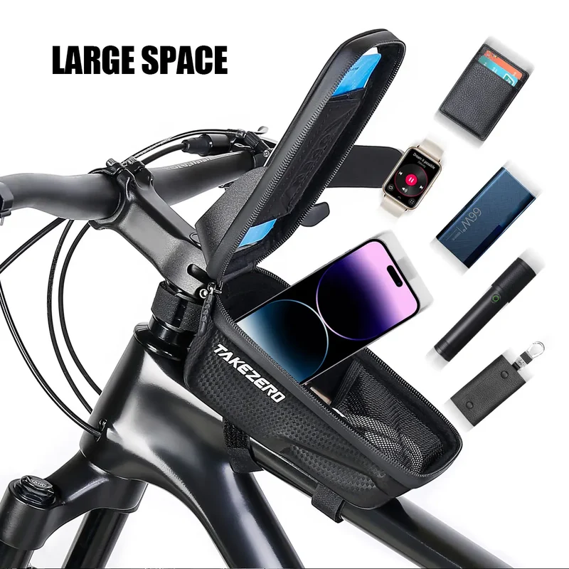 Fiets Stuurtas met Telefoonhouder – EVA Harde Schaal & Transparant Navigatievenster