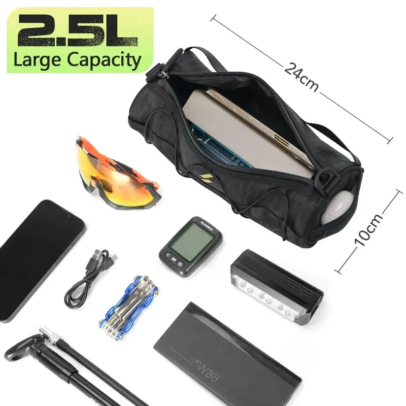 Fiets Stuur Tas Waterdicht – 2.5L Opbergtas met Snelle Bevestiging & Compact Design