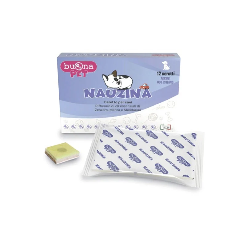 Buona Pet Nauzina 12 Cerotti Rimedio contro la nausea di Cane e Gatto