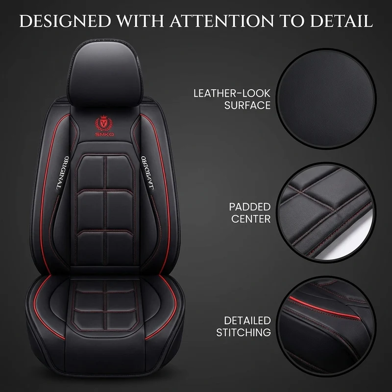 Lederlook Autostoelhoes – Universele Stoelbescherming met Luxe Design