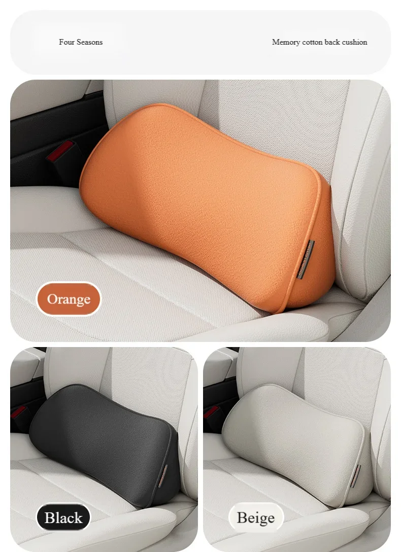 Autostoelkussen met Lendensteun – Traagschuim, Antislip & Comfort voor Lange Ritten