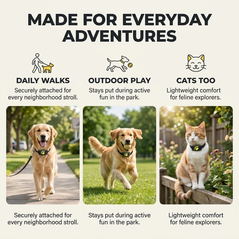 GPS-tracker voor honden en katten – Real-time locatie, lichtgewicht & lange batterijduur