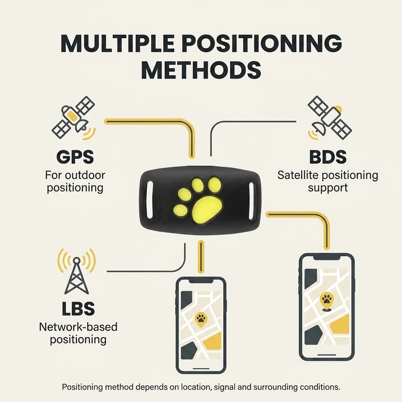 GPS-tracker voor honden en katten – Real-time locatie, lichtgewicht & lange batterijduur
