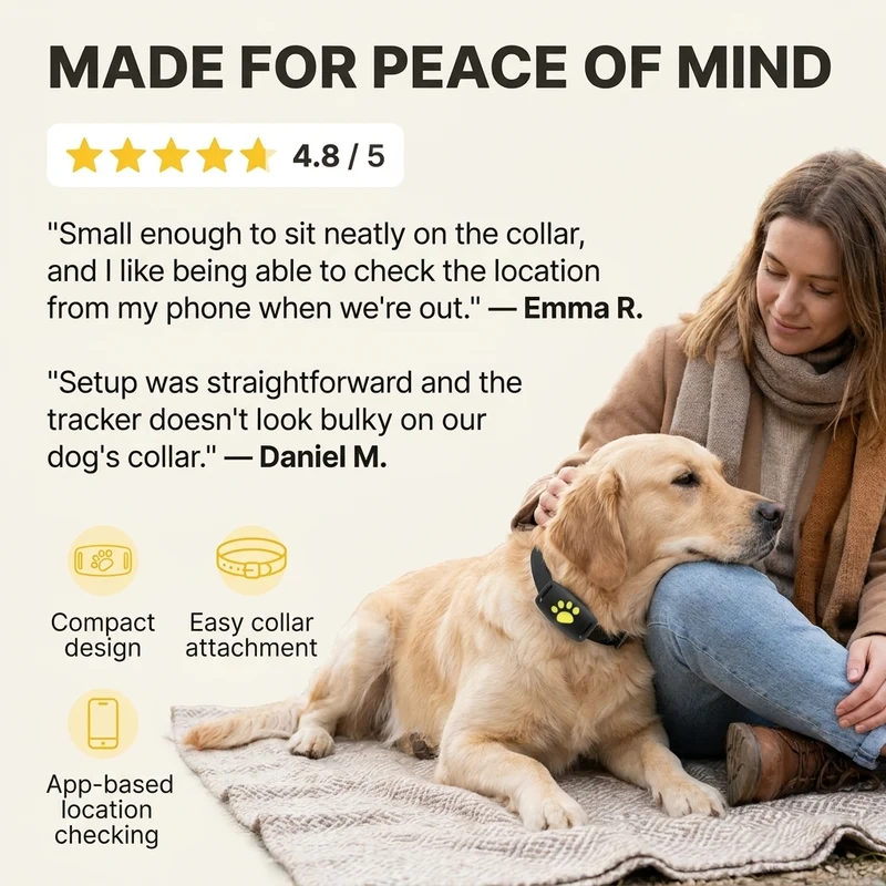 GPS-tracker voor honden en katten – Real-time locatie, lichtgewicht & lange batterijduur