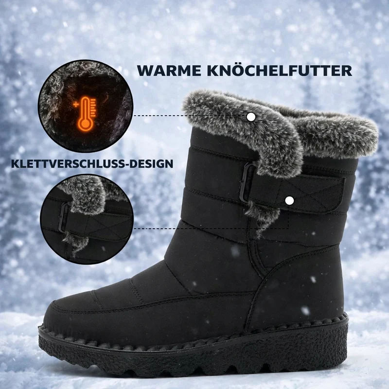 Winter sneeuwlaarzen met warme voering – antislip, waterafstotende enkellaarzen