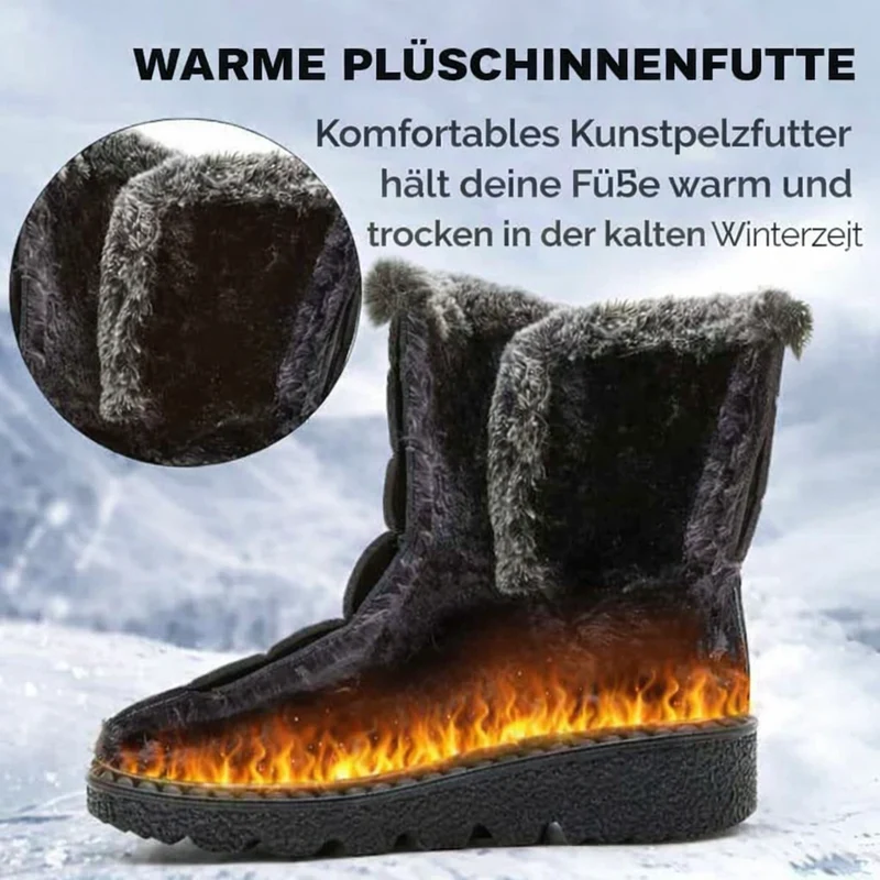 Winter sneeuwlaarzen met warme voering – antislip, waterafstotende enkellaarzen
