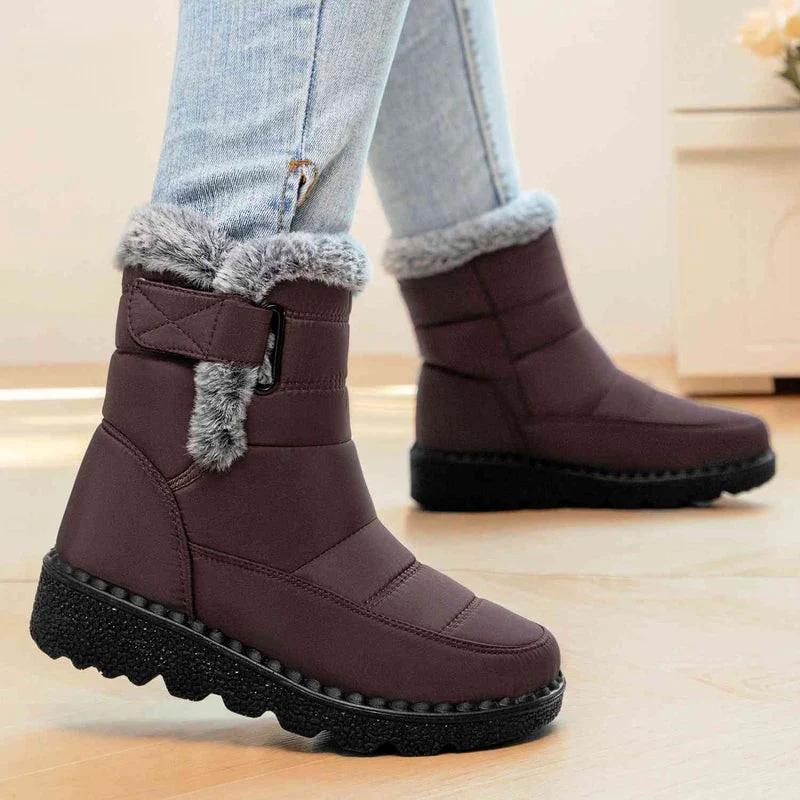 Winter sneeuwlaarzen met warme voering – antislip, waterafstotende enkellaarzen