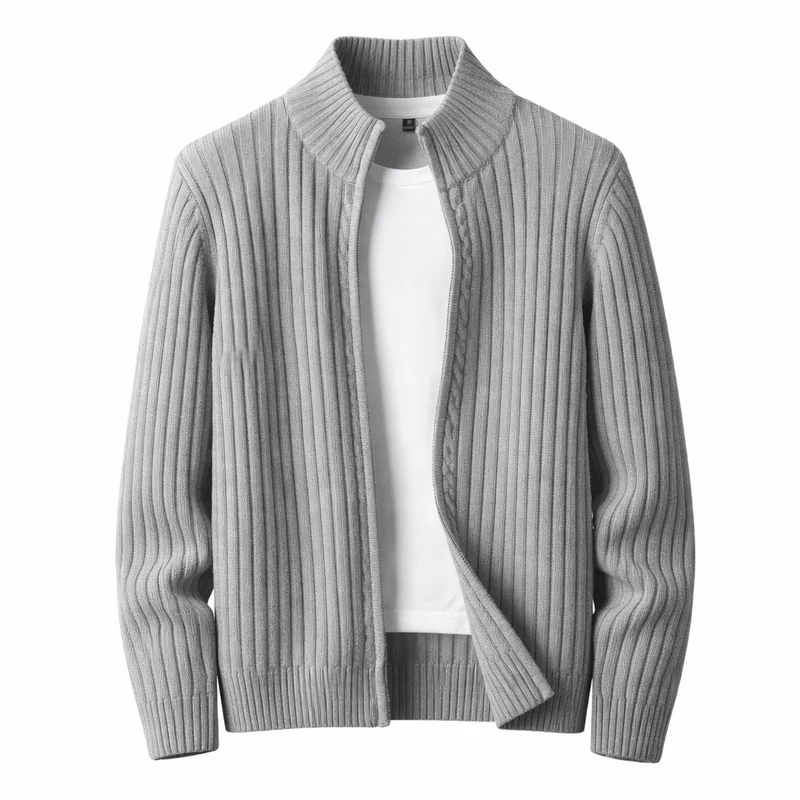 Slim-fit herenvest met ritssluiting – lichtgewicht stretch polyester voor een moderne dagelijkse stijl