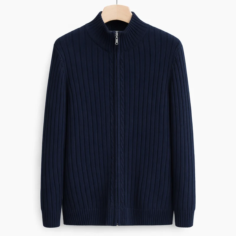 Slim-fit herenvest met ritssluiting – lichtgewicht stretch polyester voor een moderne dagelijkse stijl