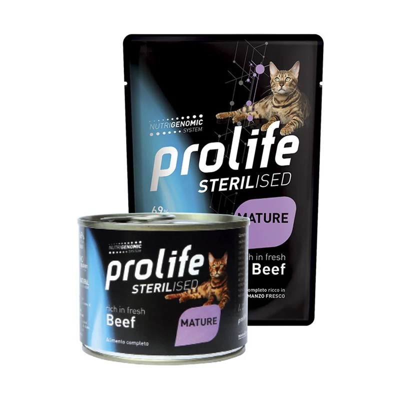 Prolife Sterilised Mature Manzo - umido gatto