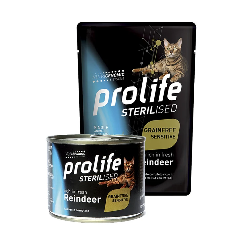 Prolife Sterilised Grain Free Renna & Patate - umido gatto