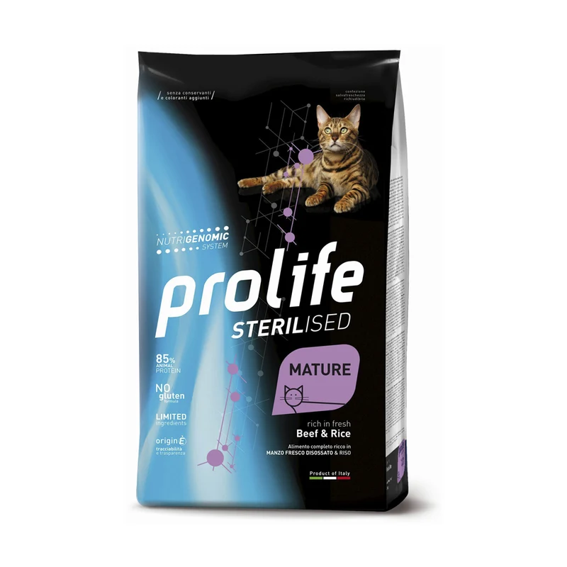 Prolife Gatto Sterilised Mature Manzo & Riso