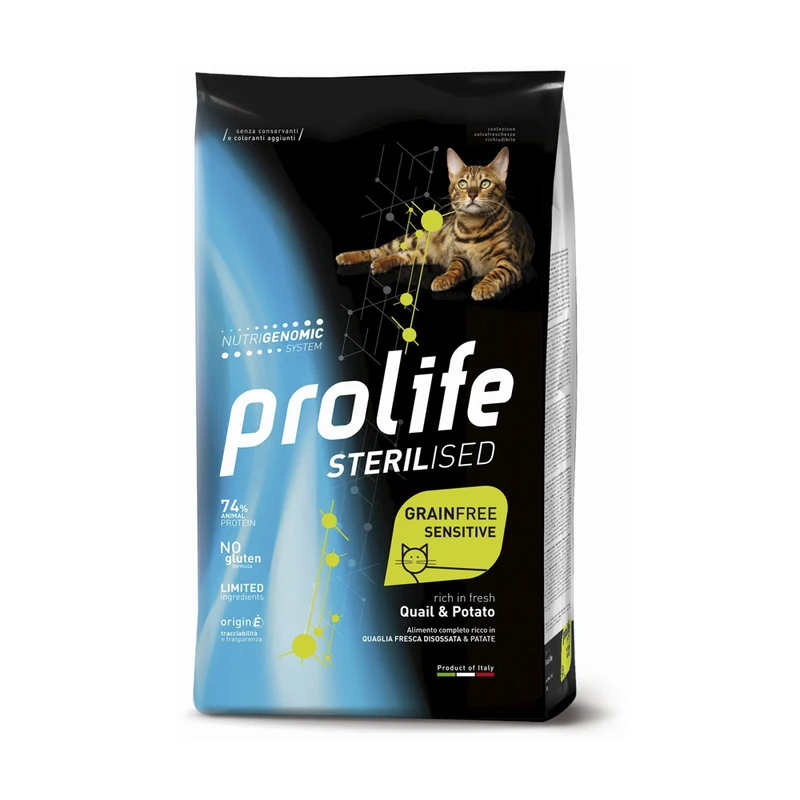 Prolife Gatto Sterilised Sensitive Quaglia & Patate