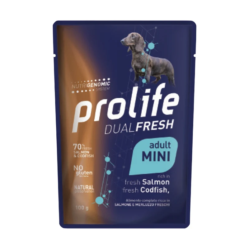 Prolife Umido cane Dual Fresh adult mini Salmone & Merluzzo