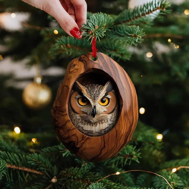 FaunaFest Dierenornamenten – Acryl Kersthangers met 3D-Effect, Lichtgewicht & Duurzaam voor Feestelijke Decoratie