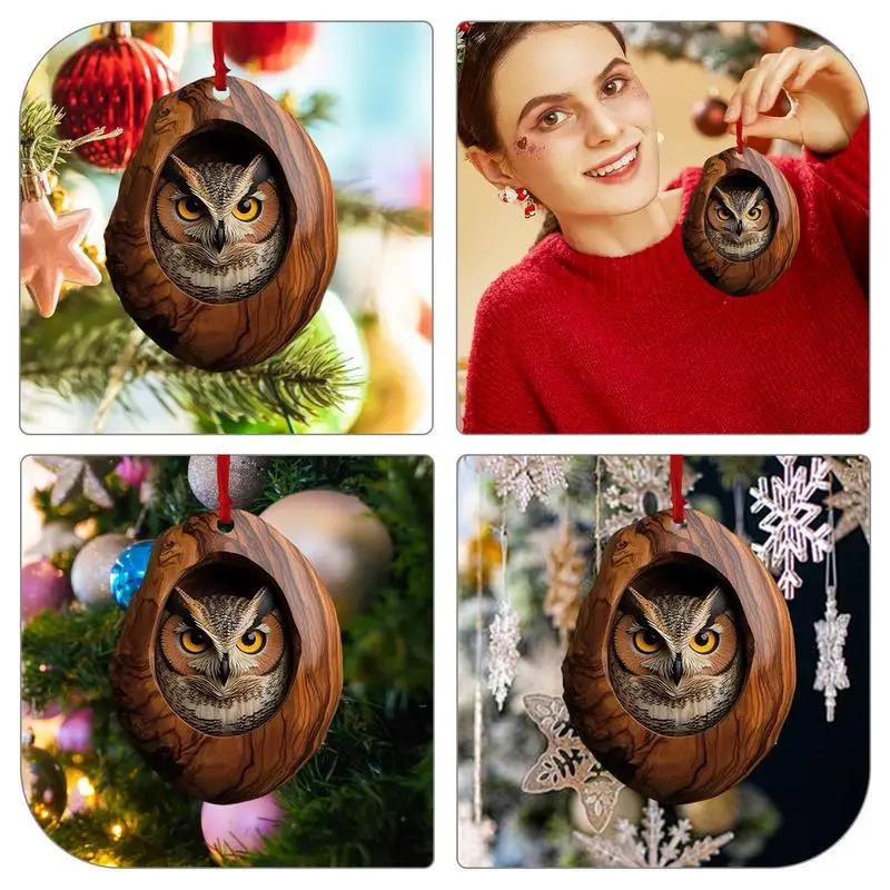 FaunaFest Dierenornamenten – Acryl Kersthangers met 3D-Effect, Lichtgewicht & Duurzaam voor Feestelijke Decoratie
