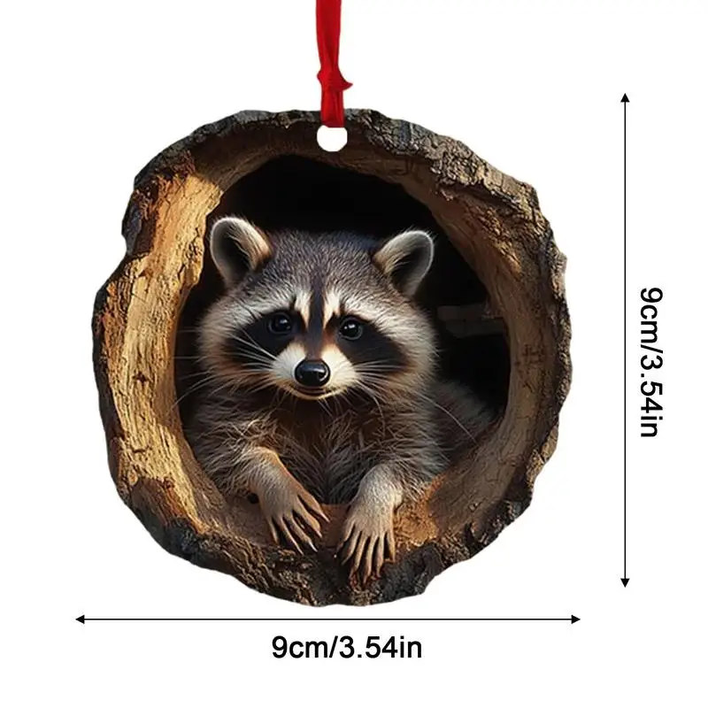 FaunaFest Dierenornamenten – Acryl Kersthangers met 3D-Effect, Lichtgewicht & Duurzaam voor Feestelijke Decoratie