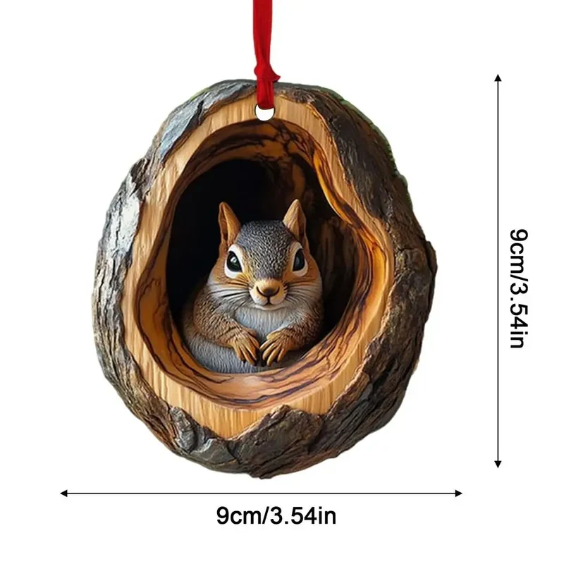 FaunaFest Dierenornamenten – Acryl Kersthangers met 3D-Effect, Lichtgewicht & Duurzaam voor Feestelijke Decoratie