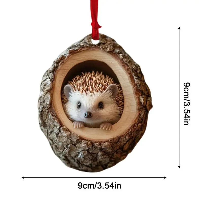 FaunaFest Dierenornamenten – Acryl Kersthangers met 3D-Effect, Lichtgewicht & Duurzaam voor Feestelijke Decoratie