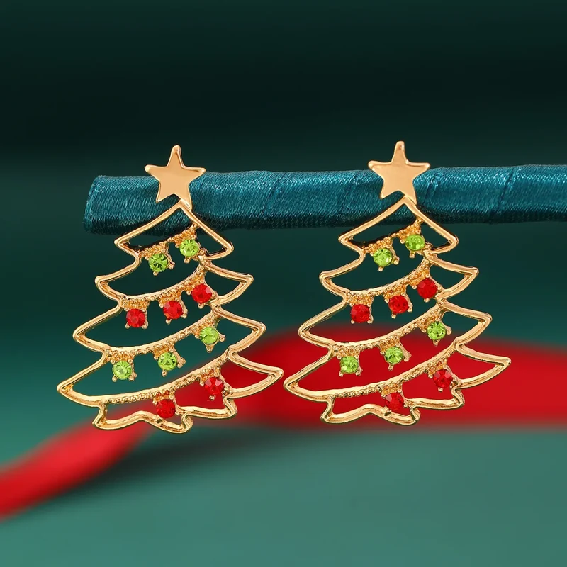 Noellea Sneeuwvlok & Kerstboom Oorbellen – Strass & Parel Design, Lichtgewicht & Feestelijk voor de Feestdagen