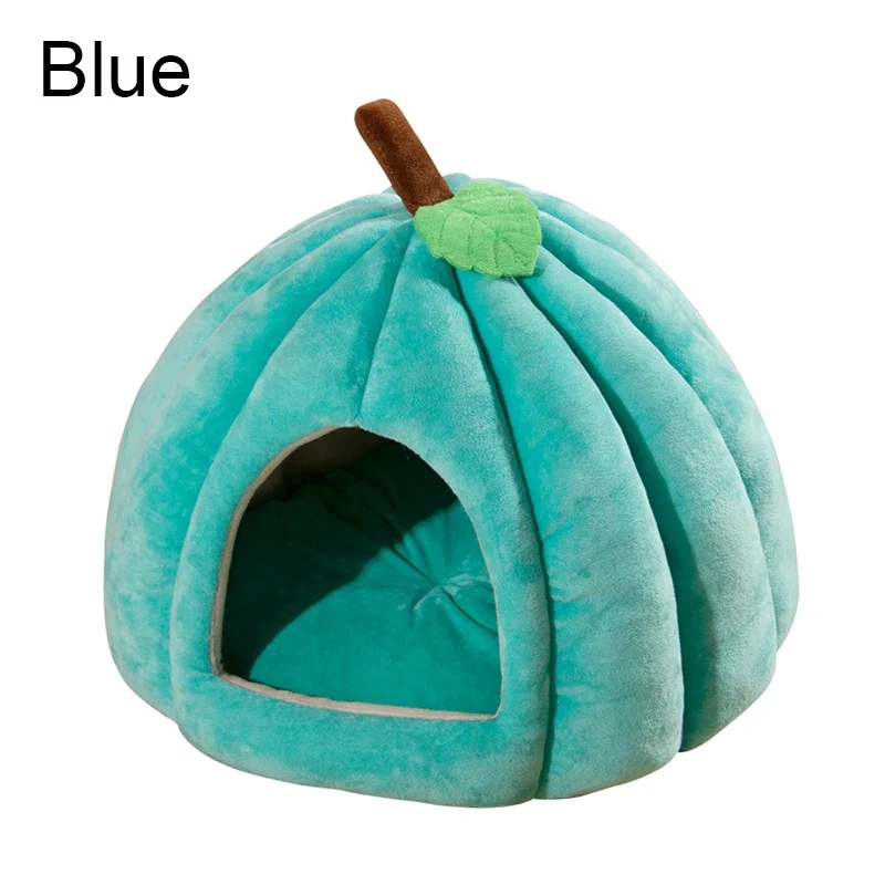 Kattenhuis in 3D Pompoenvorm – Warm, Antislip en Comfortabel voor Katten en Kleine Honden