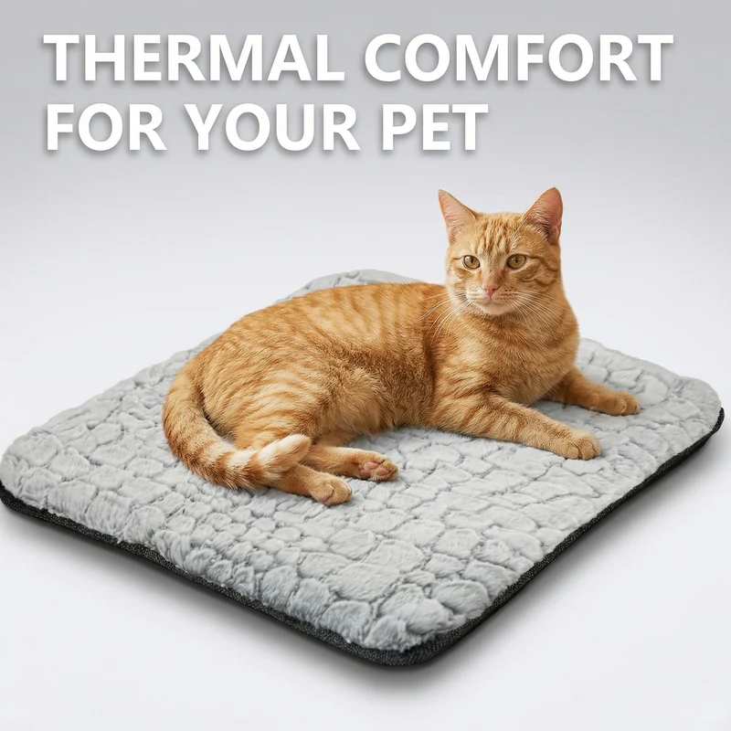 Zelfverwarmend huisdierenbed voor honden en katten – Zacht, antislip & wasbaar
