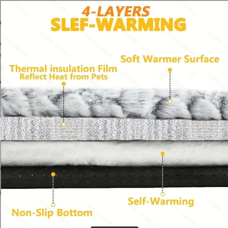 Zelfverwarmend huisdierenbed voor honden en katten – Zacht, antislip & wasbaar