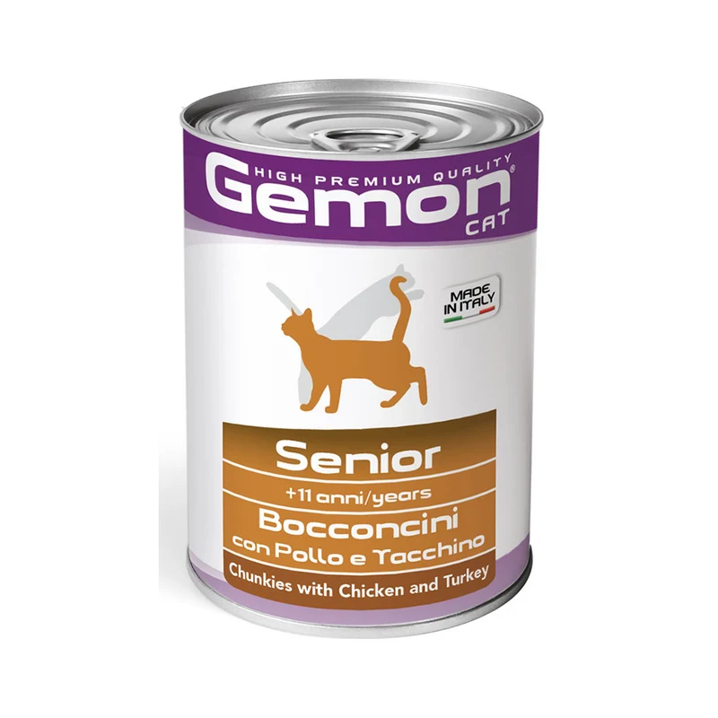 Gemon Gatto Bocconcini con Pollo e Tacchino – Senior