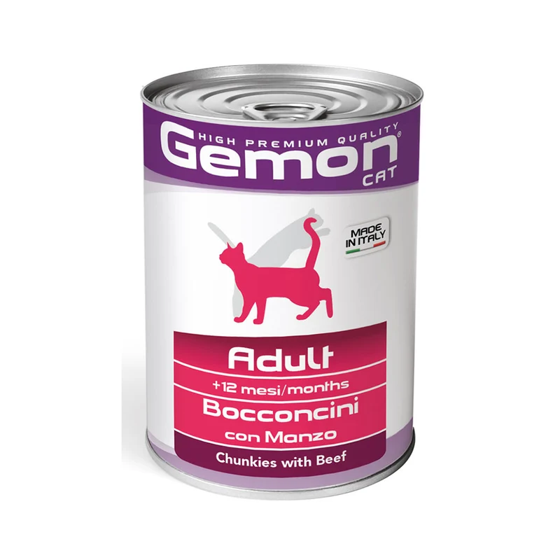 Gemon Gatto Bocconcini con Manzo – Adult