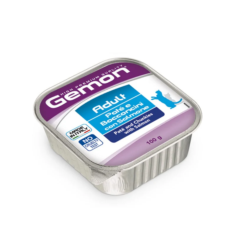 Gemon Gatto Paté e Bocconcini con Salmone – Adult