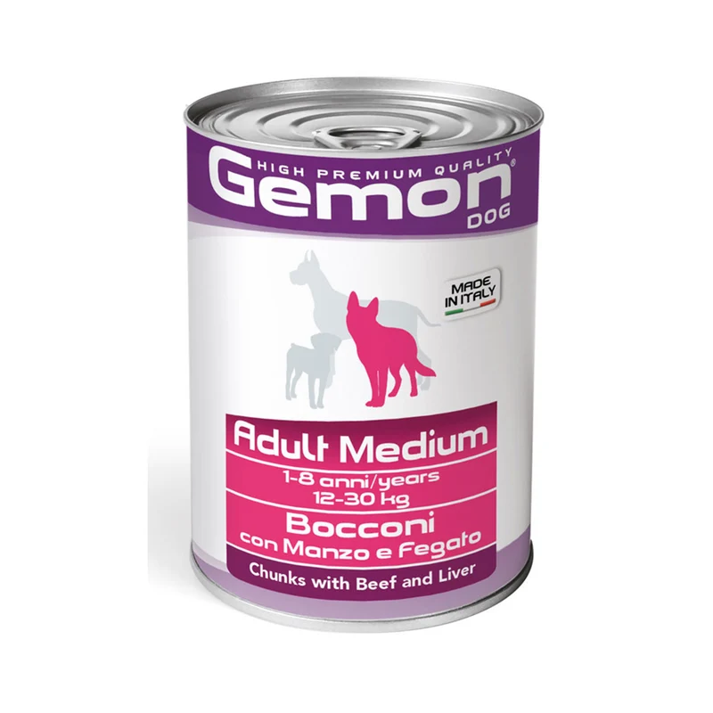 Gemon Bocconi con Manzo e Fegato – Adult Medium
