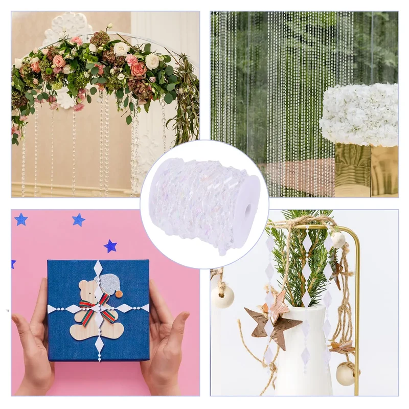 Festiglow Bead String – 5 Meter Kralenslinger, Duurzaam & Kleurrijk voor Kerst en Feestdecoratie