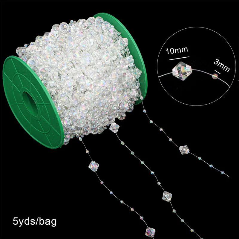 Festiglow Bead String – 5 Meter Kralenslinger, Duurzaam & Kleurrijk voor Kerst en Feestdecoratie