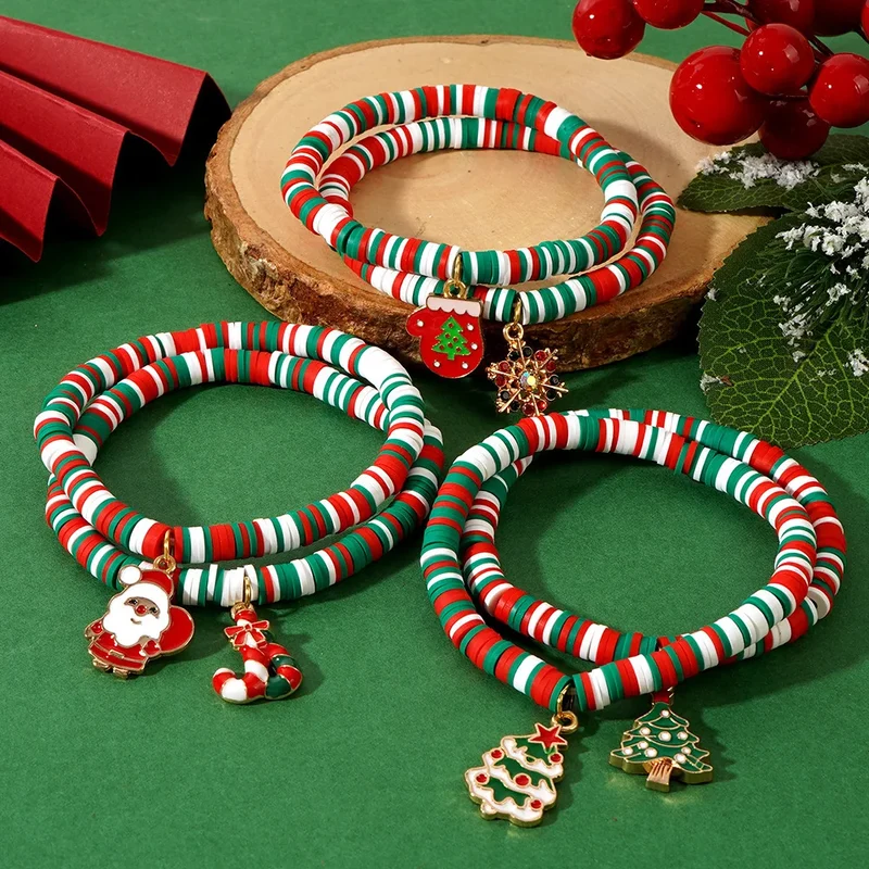 Aureline Kerstarmband – Verstelbare Armband met Santa Claus & Sneeuwvlok, Feestelijk & Elegant Design