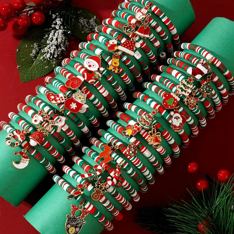 Aureline Kerstarmband – Verstelbare Armband met Santa Claus & Sneeuwvlok, Feestelijk & Elegant Design