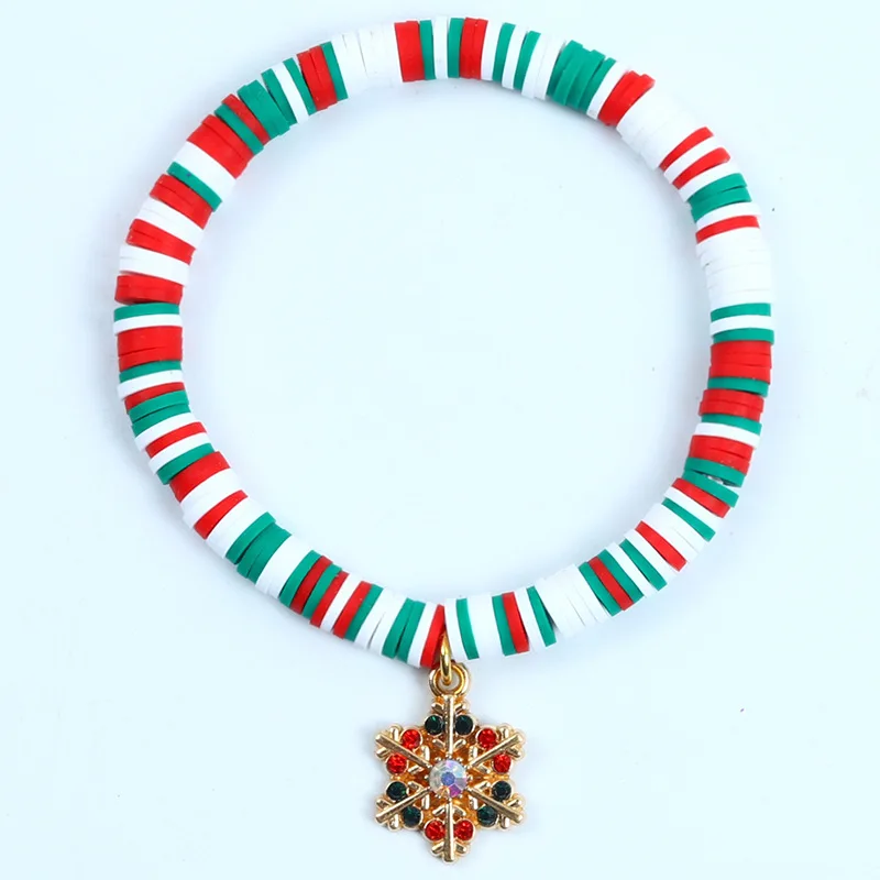 Aureline Kerstarmband – Verstelbare Armband met Santa Claus & Sneeuwvlok, Feestelijk & Elegant Design