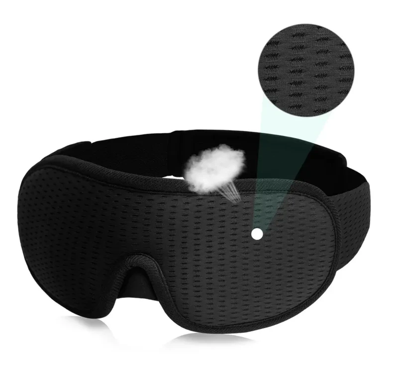 DreamEase Slaapmasker – 3D Ademend Lichtdicht Masker met Verstelbare Pasvorm