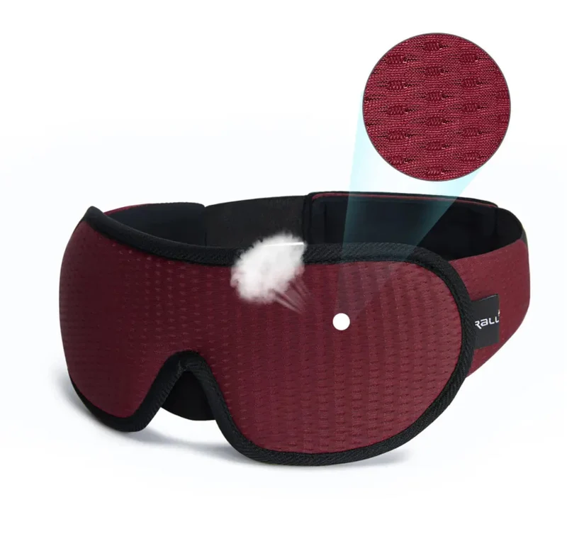DreamEase Slaapmasker – 3D Ademend Lichtdicht Masker met Verstelbare Pasvorm
