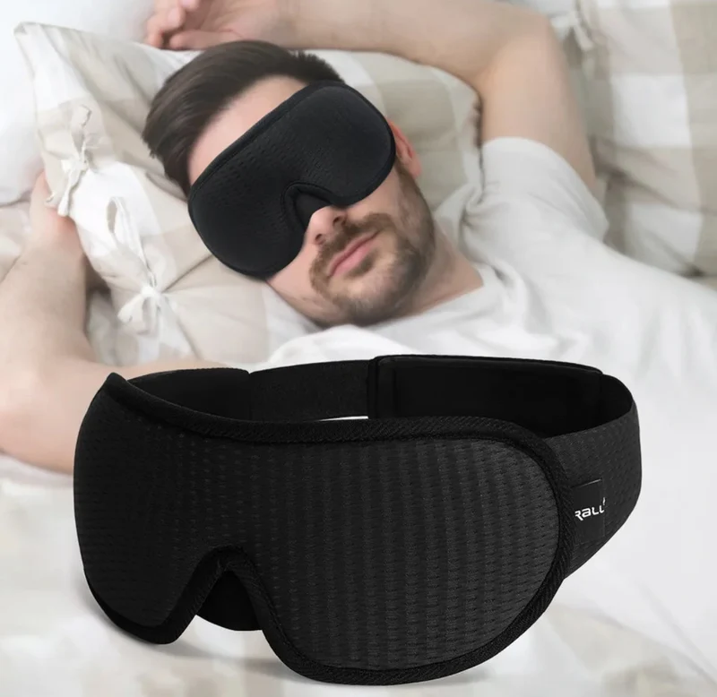 DreamEase Slaapmasker – 3D Ademend Lichtdicht Masker met Verstelbare Pasvorm