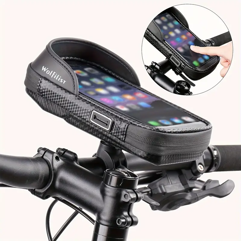 PhoneHec Fietstelefoonhouder – Waterdichte 360° Draaibare Smartphonehouder met Opbergvak